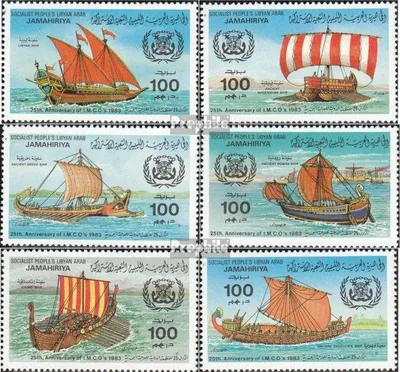 Produktbild von Briefmarken Libyen 1983 Mi 1115-1120 (kompl.Ausg.) postfrisch Meeresorganisation
