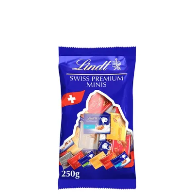 Produktbild von Lindt Napolitains Swiss Premium Minis 6 Sorten 250 g