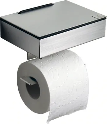 Produktbild von Toilettenpapierhalter und Feuchttücherbox  - Kombination aus mattem Edelstahl