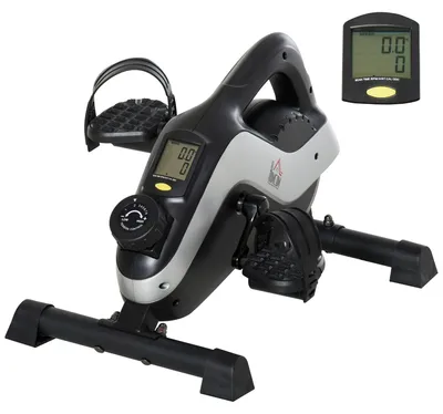 Produktbild von Mini Heimtrainer Pedaltrainer für Beintraining Pedal-Trainer mit Befestigungsgurt Anti-rutschmatte