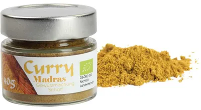 Produktbild von Curry 'Madras' scharf Gewürzmischung Vegan 40g