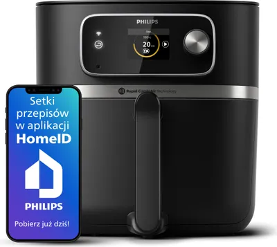 Philips Friteuse Schwarz Ovi Hd9880/90 Mit Thermometer Airfryer Technologie
