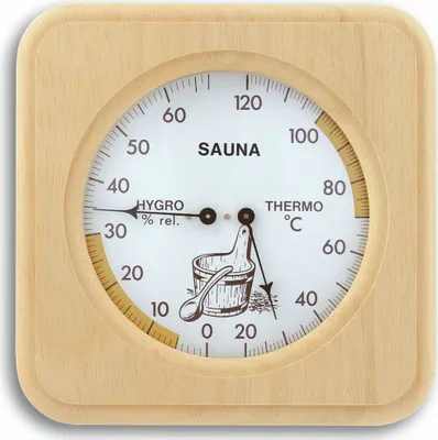 Produktbild von TFA - Analoges Sauna-Thermo-Hygrometer mit Holzrahmen 40.1007 - natur