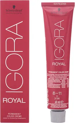 Produktbild von Schwarzkopf Igora Royal, Blond, 8-11, Blonde Ash, Frauen, 60 ml, Tube