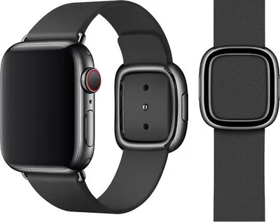 Produktbild von Original Apple Modern Buckle Armband Größe L 38/40/41mm MWRH2ZM/A Black 2. Gen