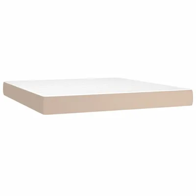 Produktbild von VidaXL 347827, Kingsize, Federkernmatratze, Medium, Cappuccino, Weiß, Baumwolle, Kunstleder, Polyester, Schaum