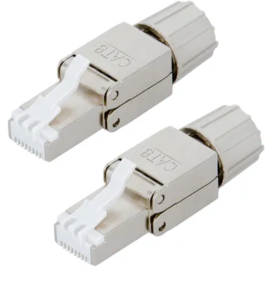 Produktbild von PremiumX 2x Netzwerkstecker Cat 8 RJ45 Stecker LAN Netzwerk Werkzeuglos