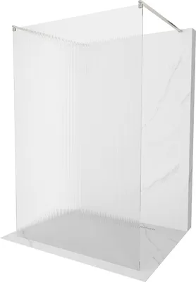 Image de Mexen Kioto paroi de douche 130 x 200 cm, verre 8 mm, nickel brossé - 800-130-002-97-09