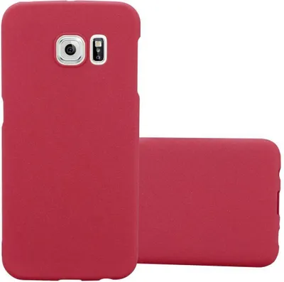 Produktbild von Cadorabo Schutzhülle für Samsung Galaxy S6 EDGE PLUS Hülle in Rot Etui Hard Case Handyhülle Cover