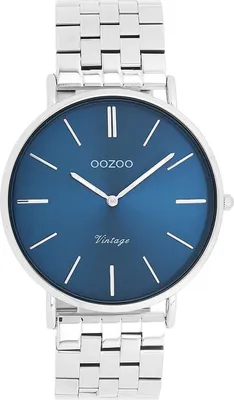 Produktbild von Oozoo Armbanduhr silber Metall Vintage Series Damen Analog-Quarzuhr UOC20401