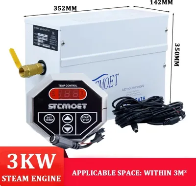 Produktbild von Dampfgenerator für Sauna - ST30 3 kW 220 V - Heimsauna und Dampfdusche - Digitale Steuerung - Nassdampf - Für Bad und Spa