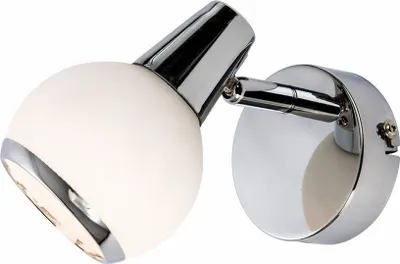 Zdjęcie produktu dla Kinkiet ścienny chromowany ze szklanym kloszem Loris 1xE14 40W REA817401-06 Reality