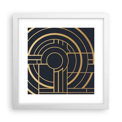 Produktbild von Gerahmtes Poster - Weißer Rahmen - Abstraktion Stück Modern - 30x30 cm - Wand Bild - Wanddeko - Wandbilder - Kunstposter - Wandposter - Bilderrahmen - Bilder - Kunstdruck - P2WAC30x30-4640