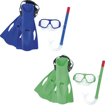 Produktbild von Hydro Freestyle Schnorchelset Grün,Blau Grün,Blau One Size