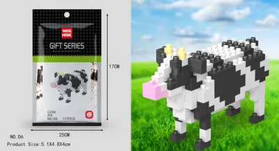 Obrázok produktu pre Stavebnica postavy kravy model LNO Micro-Bricks