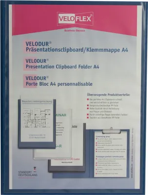 Produktbild von VELOFLEX Clipboard Velodur blau DIN A4