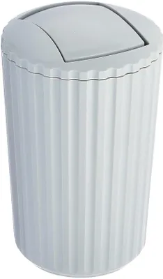 Immagine prodotto di Ibenzoa® Contenitore per rifiuti grigio elegante con coperchio a ribalta – 3 L, polipropilene, 15×25×15 cm, compatto, ideale per bagno e cucina