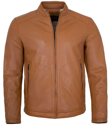 Produktbild von Jilani - Herren Lederjacke Lammnappa cognac : 58