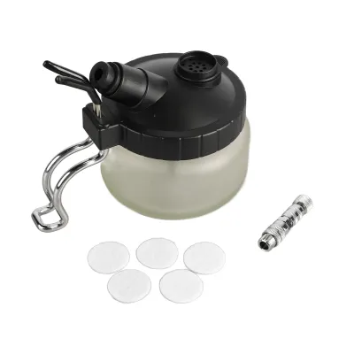 Obrázek produktu pro Airbrush čisticí hrnec, Airbrush čisticí nádoba, Airbrush čisticí skleněná láhev, Airbrush čisticí hrnec s držákem, Airbrush čisticí nádoba