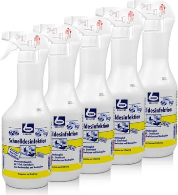 Produktbild von Dr. Becher Schnelldesinfektion 1L wirksam gegen Bakterien & Pilze (5er Pack)