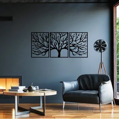 Produktbild von Wallity, Monumental- TNL2284, Schwarz, Sonstige Wohndekorationen, 53 x 73 cm, 100% Metall (Dicke: 1