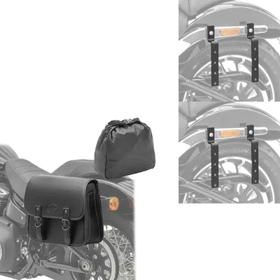 Image de Set sacoche de selle moto gauche # Laredo 20L avec 2x kit de fixation adapté