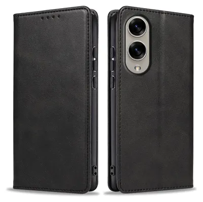 Produktbild von Handyhülle für Samsung Galaxy S25 Edge Kunstleder Flip Cover Hülle Klapphülle Case Kartenfach Farbe: Schwarz
