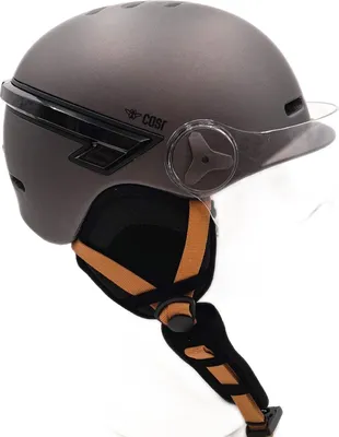 Produktbild von CASR Fahrradhelm Rollerhelm LED Glow Rollerhelm Visier Abnehmbare Ohrenklappen