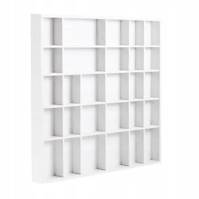 Zdjęcie produktu dla Półka Na Drobiazgi Organizer Drewniany 44,5x40x3cm Biała