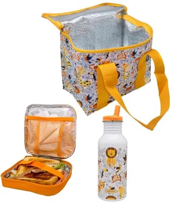 Produktbild von Isolierte Lunchbox Set mit leichter Flasche und Sandwichbeutel