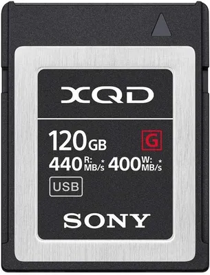 Produktbild von Sony QD-G120F, 120 GB, XQD, 440 MB/s, 400 MB/s, Schwarz