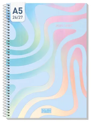 Produktbild von Häfft College-Timer - Schülerkalender 2026/2027 / A5 / Shiny Waves / Häfft-Verlag
