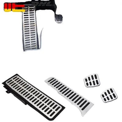 Obrázek produktu pro Sada pedálů, nerezová ocel, guma, vhodná pro řadu modelů vozidel, 4 díly, ergonomický design