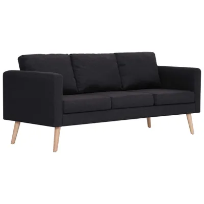 Produktbild von ZMH 2-tlg. Sofagarnitur Stoff Schwarz