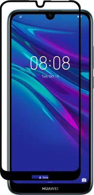 Produktbild von cofi1453® 5D Schutz Glas kompatibel mit HUAWEI Y6 2019 Curved Panzer Folie Vollständig Klebend und Abdeckung