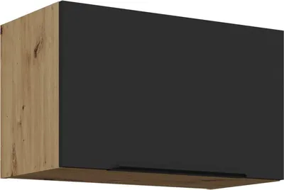 Obrázek produktu pro Digestořová skříňka LUNARA - šířka 60 cm, černá / dub artisan