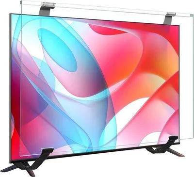 Obrázok produktu pre HD priehľadná akrylová ochranná fólia na televízory s uhlopriečkou 32–55 palcov – ochranný panel s podporou jedného a dvoch bodov – montáž na stenu pre televízor/počítačový monitor