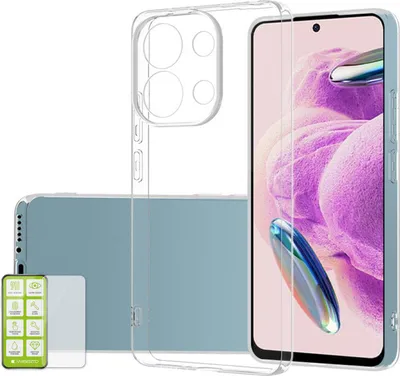 Produktbild von Für Xiaomi Poco M6 Pro 4G / Redmi Note 13 Pro 4G Silikon Hülle H9 Glas Handy Tasche Etuis Cover Case Kappe