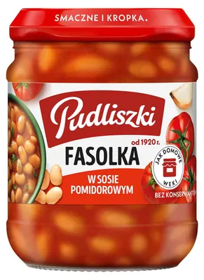 Obrázek produktu pro Pudliszki Fazole v rajčatové omáčce 450 g