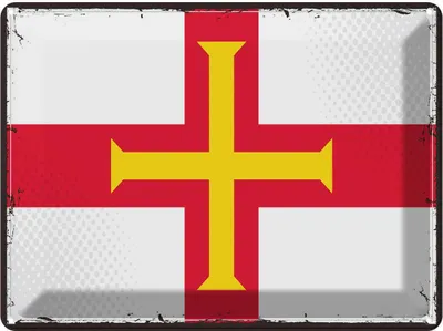 Produktbild von vianmo Blechschild 30x40 cm Guernseys Retro Guernsey Flagge Fahne Wappen