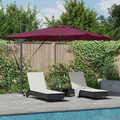 Imagen del producto de Maison Exclusive: Parasol, color burdeos, dimensiones 286 x 284 x 270 cm