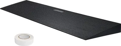 Zdjęcie produktu dla SucceBuy Podjazd progowy 1,2", gumowy podjazd dla wózków inwalidzkich o szerokości 35,4", antypoślizgowy podjazd z taśmą do drzwi, podjazdów, łazienek