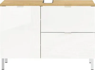 Produktbild von Waschbeckenunterschrank Germania Mauresa BxHxT 80x56x34 cm weiß/grandson eiche