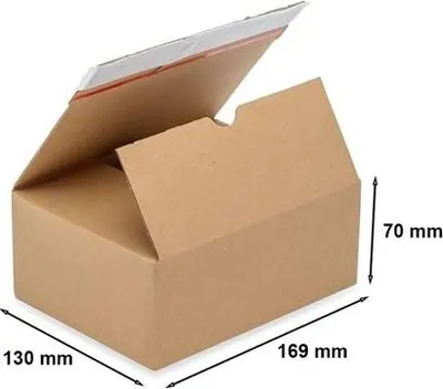 Obrázok produktu pre Kartónová škatuľa s lepiacou páskou Pudelko 169 x 130 x 70 mm F703 A6