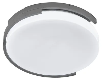 Produktbild von LED Deckenleuchte, grau weiß, Metall, Kunststoff, 37 cm