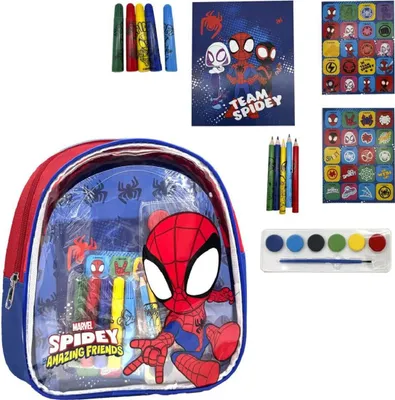 Image de Marvel Spidey Sac à dos à colorier Sac à dos créatif pour enfants à décorer soi-même