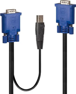 Productafbeelding van Lindy 32186 LINDY Kombiniertes KVM- und USB-Kabel 2m