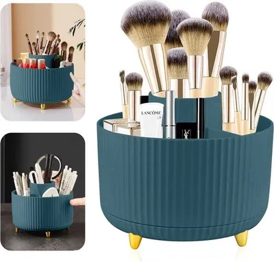 Produktbild von Drehbarer Make-up-Organizer, dunkelblau, 360 Grad