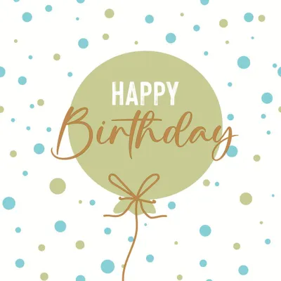 Produktbild von Servietten 33x33 cm - B-day ballon green