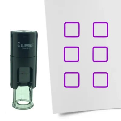 Produktbild von CombiCraft Selbstfärbender Stempel 'Checkbox' in der Farbe Lila, Ø10mm